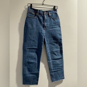 Madewell Perfect Vintage Straight Crop Jean in Edendale Wash, Size 26x24